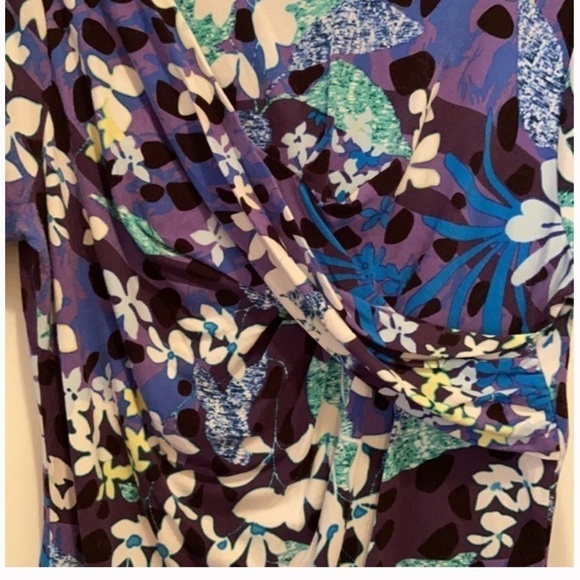 Peter Pilotto x Target Floral body Con Short Sleeve stretchy mini dress Sheath M - Picture 4 of 5